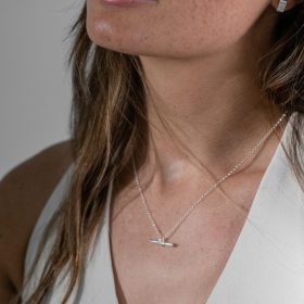 Silver Willow t-bar necklace - One & Eight - Silverado Jewellery