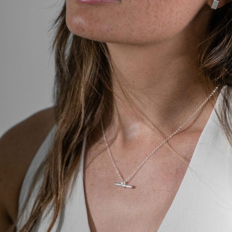 Silver Willow t-bar necklace - One & Eight - Silverado Jewellery