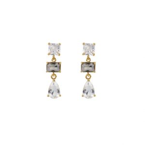 Mixed Stone Crystal Drop Earrings - Orelia - Silverado Jewellery