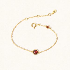 Garnet Birthstone Bracelet - Luceir - Silverado Jewellery