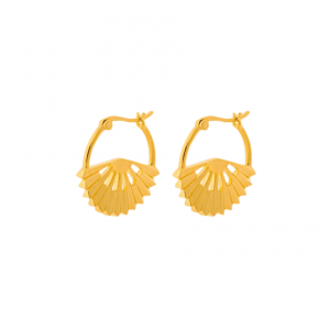 Gold Sphere Hoop Earrings - Pernille Corydon - Silverado Jewellery