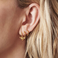 Angel Wing Huggie Hoop Earrings - Rachel Jackson - Silverado Jewellery
