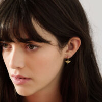Angel Wing Huggie Hoop Earrings - Rachel Jackson - Silverado Jewellery