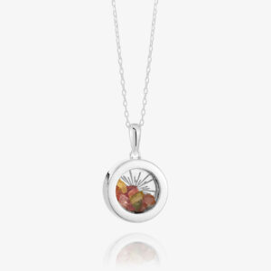 Small Silver Deco Sun Amulet - Rachel Jackson - Silverado Jewellery