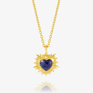 Mini Electric Sapphire Heart Necklace - Rachel Jackson