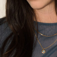 Mini Electric Gemstone Heart Necklace - Rachel Jackson