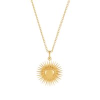 Gold Art Deco Rising Sun Necklace - Rachel Jackson - Silverado Jewellery
