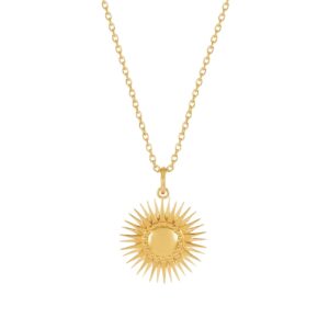 Gold Art Deco Rising Sun Necklace - Rachel Jackson - Silverado Jewellery