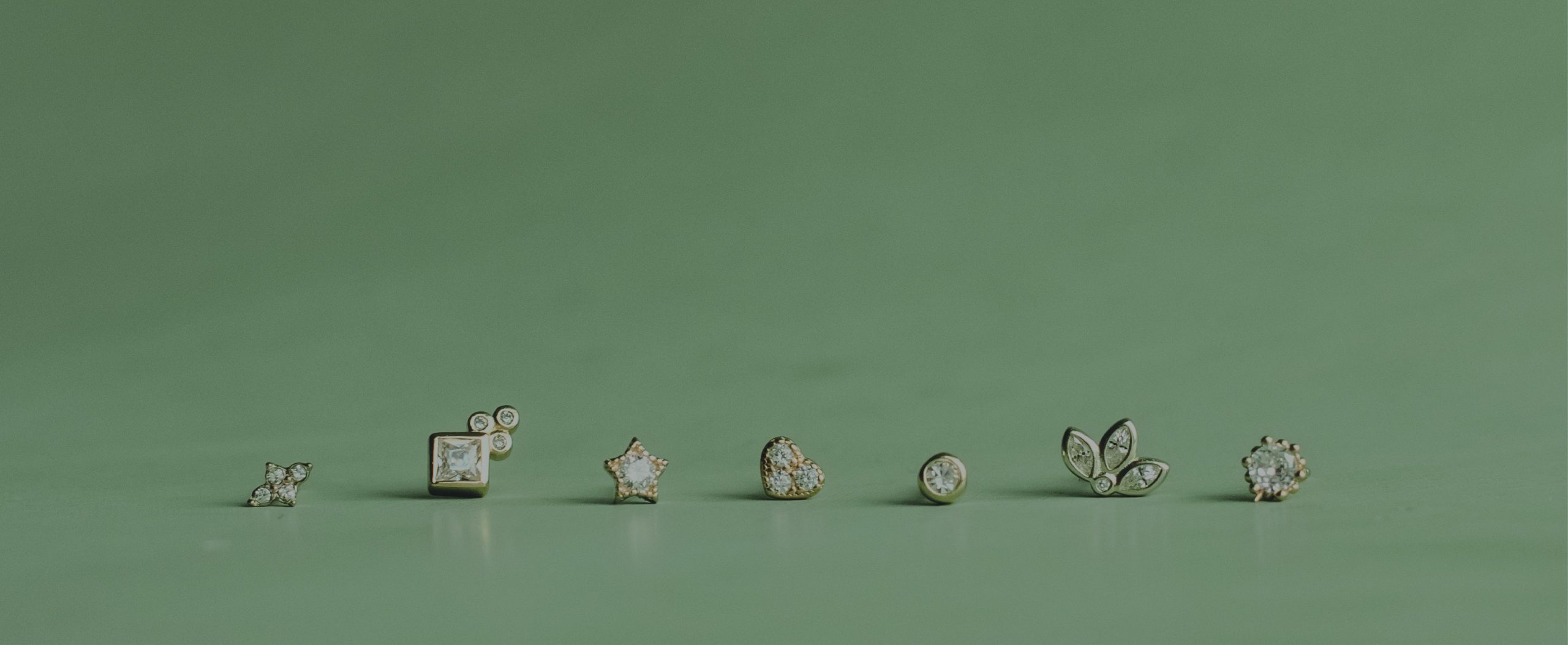 Silver and Gold Stud Earrings at Silverado Jewellery