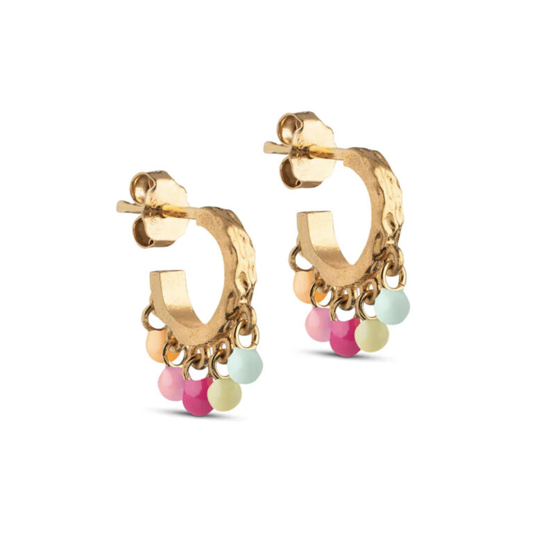 Rainbow Astrid Hoop Earrings - Enamel Copenhagen - Silverado Jewellery