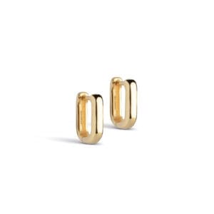 12mm gold square hoop earring - Enamel Copenhagen - Silverado Jewellery