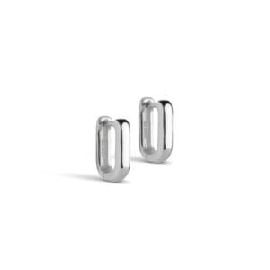 12mm silver square hoop earring - Enamel Copenhagen - Silverado Jewellery