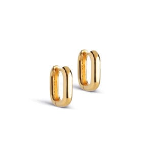 15mm gold square hoop earring - Enamel Copenhagen - Silverado Jewellery