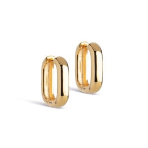 18mm gold square hoop earring - Enamel Copenhagen - Silverado Jewellery