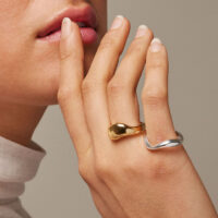 Large Gold Agnette Ring - Enamel Copenhagen - Silverado Jewellery