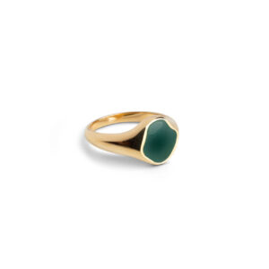 Petrol Green Luna Ring - Enamel Copenhagen - SIlverado Jewellery