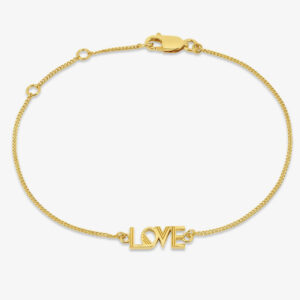 Gold Art Deco Love Bracelet - Rachel Jackson - Silverado Jewellery