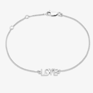 Silver Art Deco Love Bracelet - Rachel Jackson - Silverado Jewellery