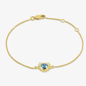 Electric Love Blue Topaz Heart Bracelet - Rachel Jackson - Silverado Jewellery
