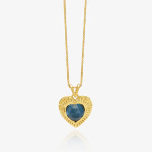 Electric Love Blue Topaz Heart Necklace - Silverado Jewellery