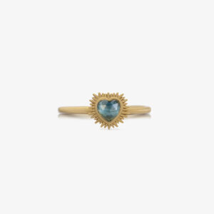 Electric Love Blue Topaz Heart Adjustable Ring - Rachel Jackson - Silverado Jewellery