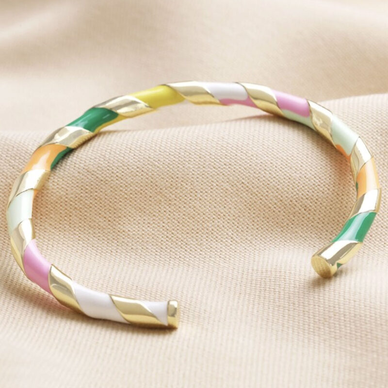 Colourful Enamel Striped Bangle - Lisa Angel - Silverado Jewellery