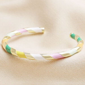 Colourful Enamel Striped Bangle - Lisa Angel - Silverado Jewellery
