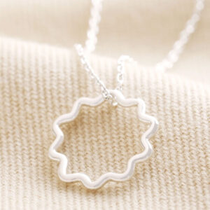 Silver Wavy Lines Pendant Necklace - Lisa Angel - Silverado Jewellery