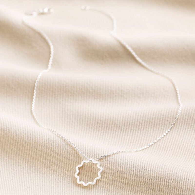 Silver Wavy Lines Pendant Necklace - Lisa Angel - Silverado Jewellery