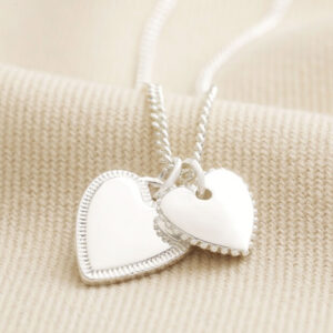 Silver Double Heart Necklace - Lisa Angel - Silverado Jewellery