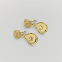 Gold Heart Flower Drop Earring - Alex Monroe - Silverado Jewellery