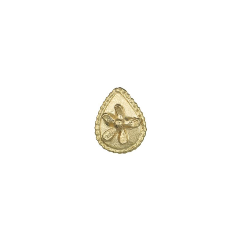 Gold teardrop flower single stud earring - Alex Monroe - Silverado Jewellery