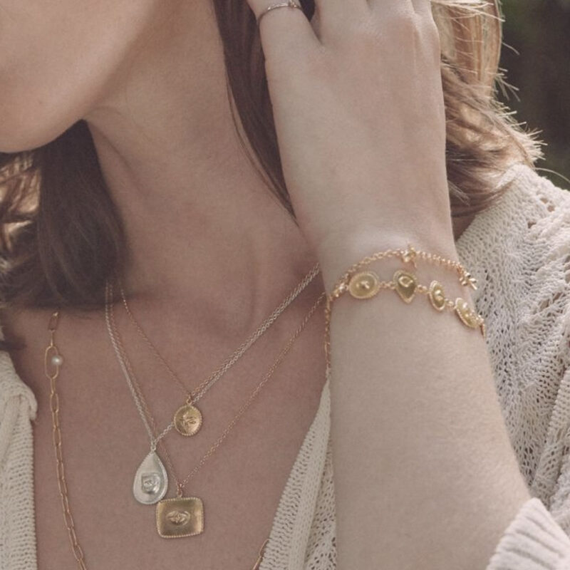 Gold Sense of Taste lips pendant necklace - Alex Monroe - Silverado Jewellery