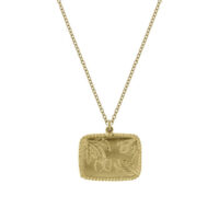 Gold Sense of Taste lips pendant necklace - Alex Monroe - Silverado Jewellery