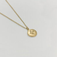 Small Swallow Disc Pendant Necklace - Alex Monroe - Silverado Jewellery