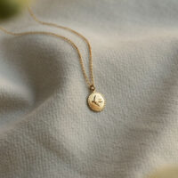 Small Swallow Disc Pendant Necklace - Alex Monroe - Silverado Jewellery