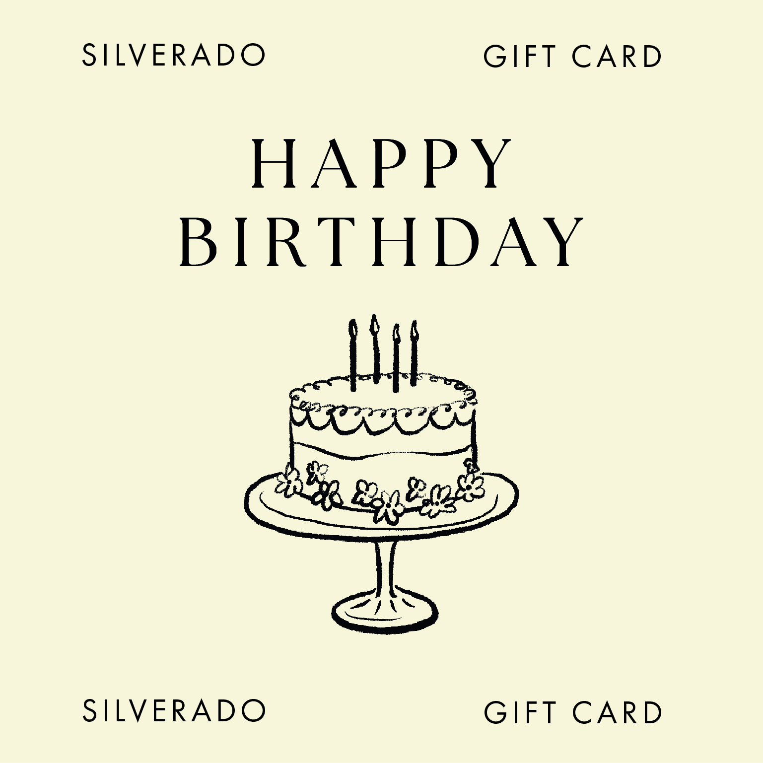 Happy Birthday Gift Card - Silverado Jewellery