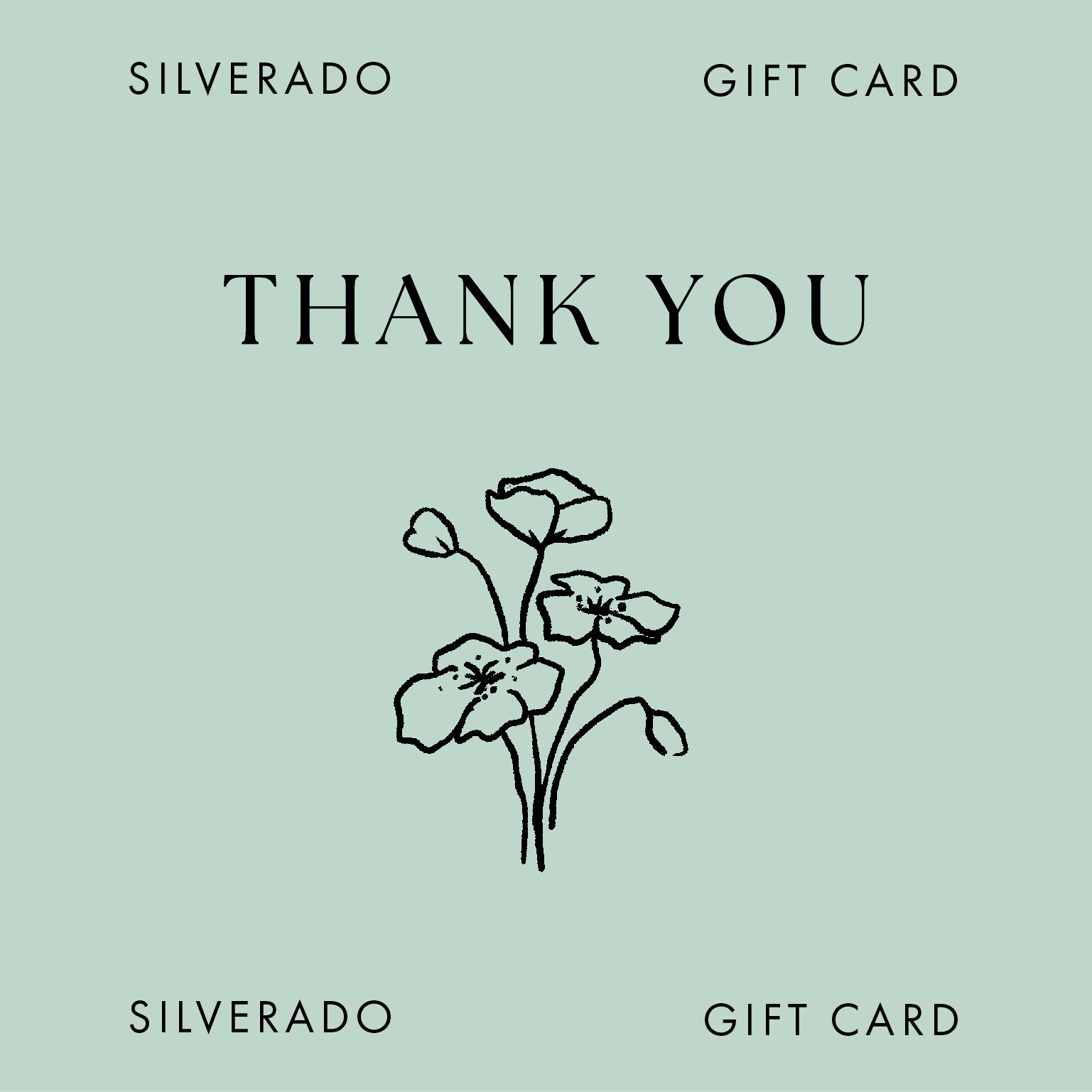 Thank you Gift Card - Silverado Jewellery
