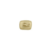 Gold Rectangle Snail single stud earring - Alex Monroe - Silverado Jewellery