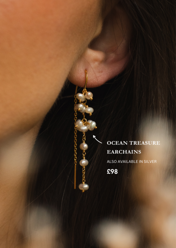 Wedding jewellery edit  - Ocean Treasure Ear Chains - Silverado Jewellery