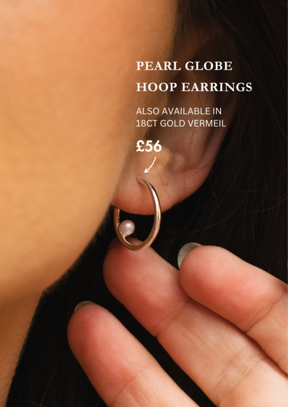 Wedding jewellery edit - Pearl Globe Hoop Earrings - Silverado Jewellery