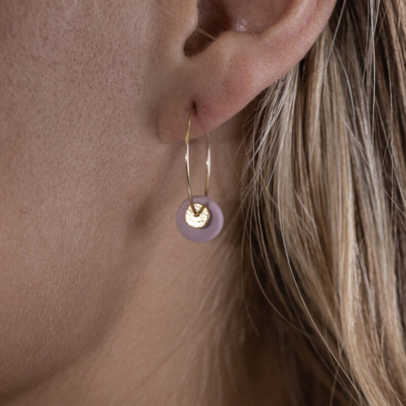 Pink Porcelain Periwinkle Orla Earrings - One and Eight - Silverado Jewellery