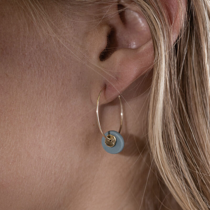 Porcelain Ocean Blue Orla Earrings - One and Eight - Silverado Jewellery
