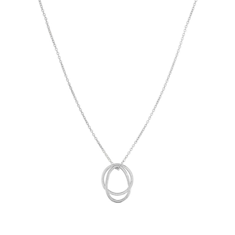 Silver Double Loop Verona Necklace - One and Eight - Silverado Jewellery