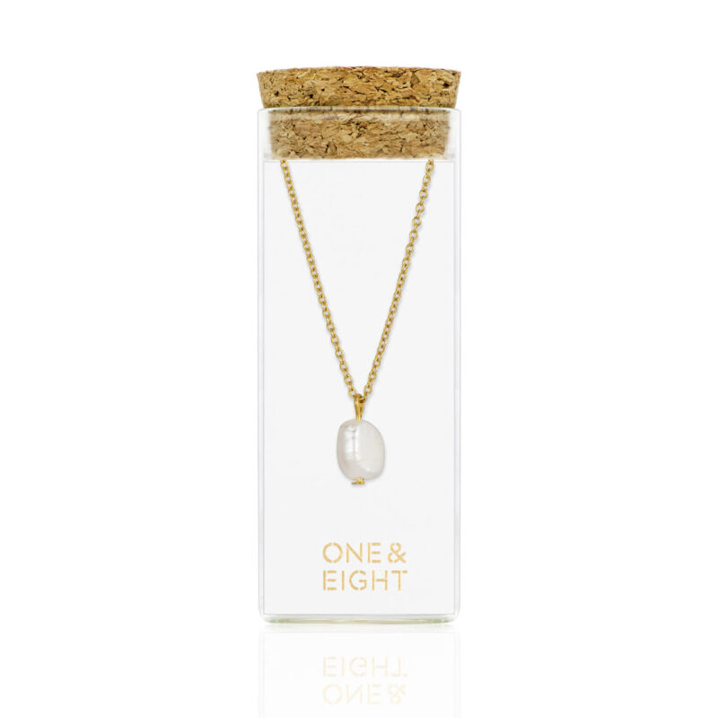Gold Pearl Necklace - One & Eight - Silverado Jewellery