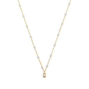 Crystal and Pearl Necklace - Orelia - Silverado Jewellery