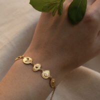 Gratitude for nature linked station bracelet - Alex Monroe - Silverado Jewellery