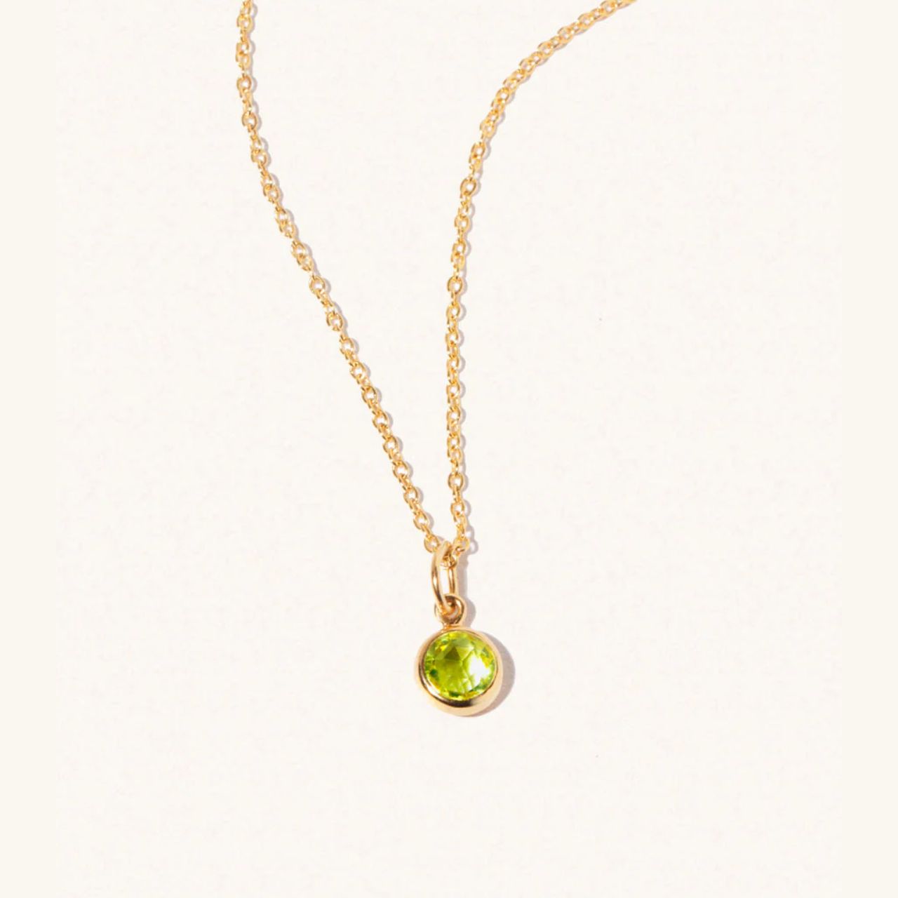 Silver Peridot August Birthstone Necklace - Luceir - Silverado Jewellery