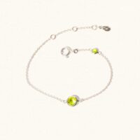 Silver Peridot August Birthstone Bracelet - Luceir - Silverado Jewellery