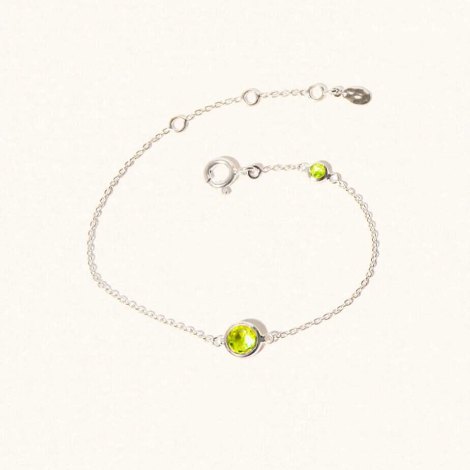 August Silver Birthstone Bracelet: Perfect Gift for August Birthdays